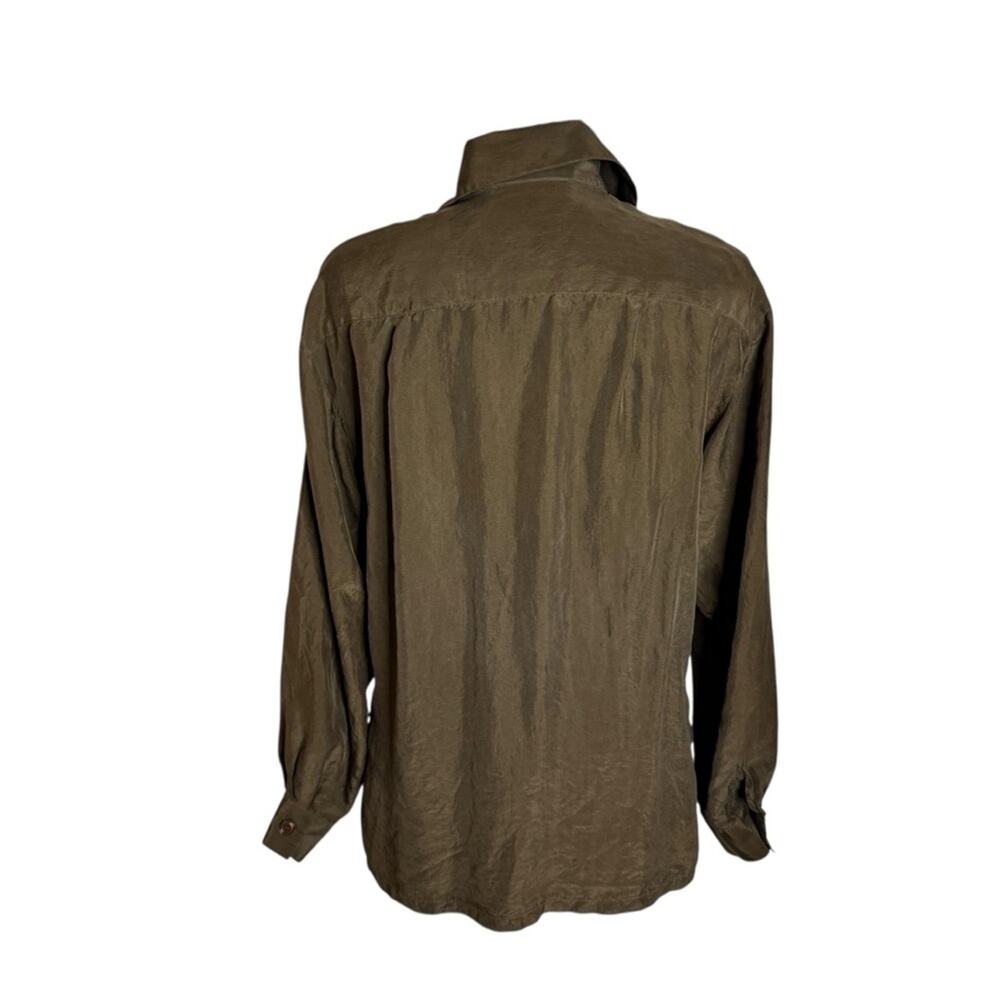 Vintage Diane Von Furstenberg Paris‎ New York Button Front Silk Blouse Women's 4 - Picture 2 of 9